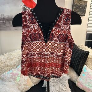 Sophie Rue Lace V crop Tank